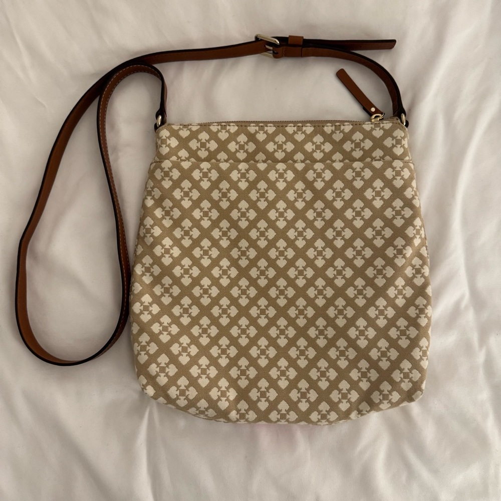 Kate Spade Victoria Red and Pink Stripe Signature Crossbody - Picture 4 of 12